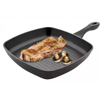 Grillpan JATA G28 vierkant zwart