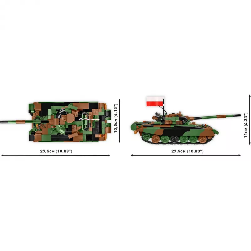Bouwpakket COBI T-72M1R PL/UA strijdkrachten 724 onderdelen