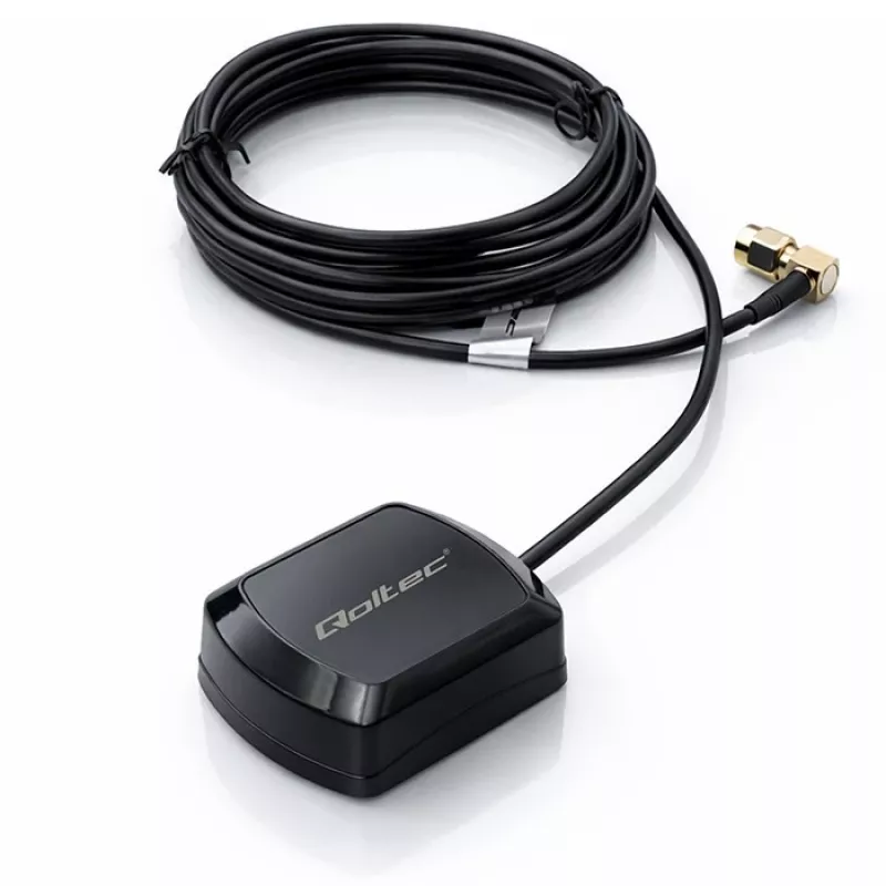 Externe GPS/GLONASS-antenne QOLTEC 28 dBi 50 W met haakse SMA-stekker