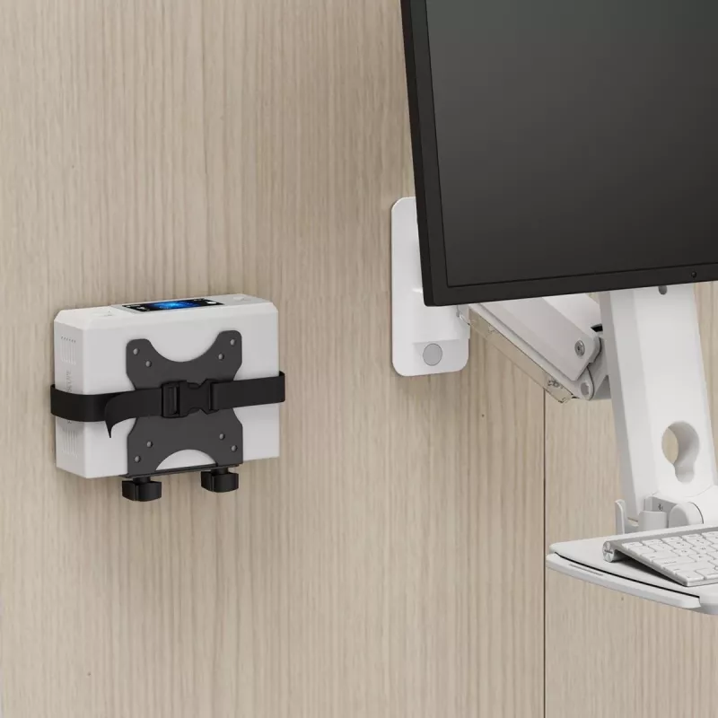 Mini-computerhouder MACLEAN MC-115B — compacte, in hoogte verstelbare houder voor kleine pc-behuizingen