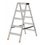 Krause Dopplo 120410 dubbelzijdige trap, aluminium, 2 x 5 treden