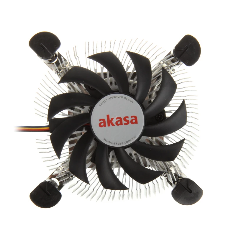 Akasa AK-CC7122BP01 low profile CPU-koeler, LGA775/LGA1156/LGA1155, aluminium, 75 mm