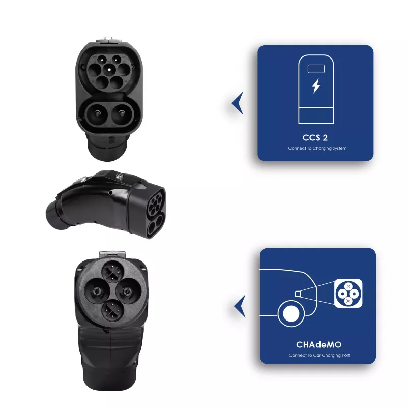 Akyga AK-SC-E18 CCS2 / CHAdeMO EV DC-snellaadadapter 1000V DC 250A