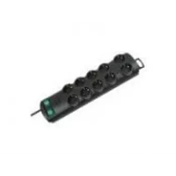 Brennenstuhl Primera-Line 10-voudig zwart 2m stekkerdoos 1153300120, zwart, H05VV-F 3G1,5 toevoerkabel 2,0 m