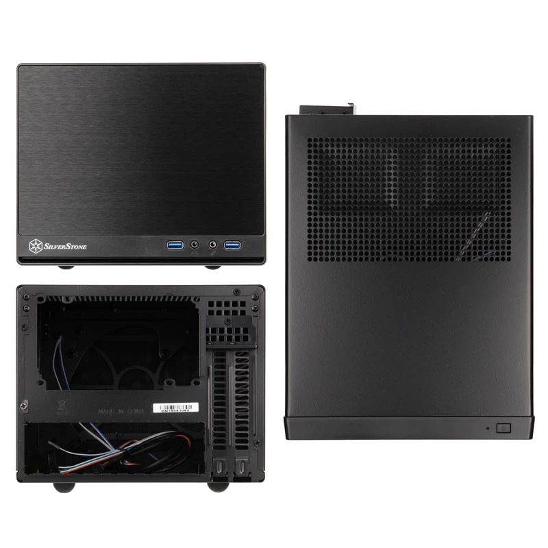 SilverStone SUGO 13 - Desktop - Mini-DTX - zonder voeding (AT / PS/2) - zwart - USB/audio (SST-SG13B-Q)