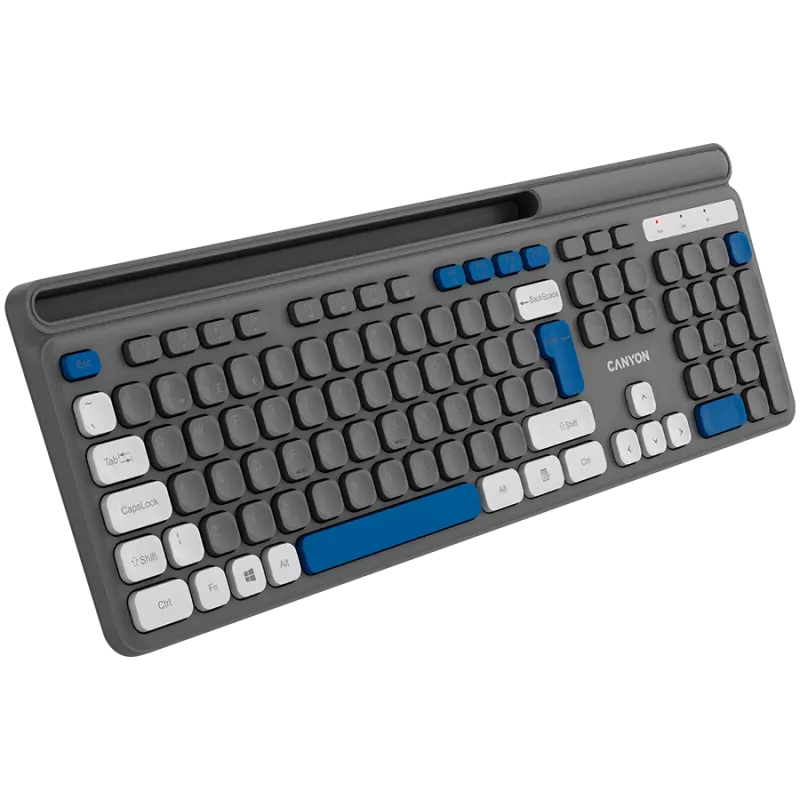 Draadloos toetsenbord CANYON HKB-W03 grijs – compact ontwerp, werkt op AAA-batterij, model CNS-HKBW03DG