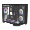 Darflash FT418 computerbehuizing + 6 aRGB-ventilatoren (zwart)