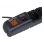 Acar S10 stekkerdoos met overspanningsbeveiliging, 10 contacten, 1,5 m, zwart