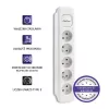 Verlengsnoer Qoltec 50276 1,8 m 5 stopcontacten binnen wit