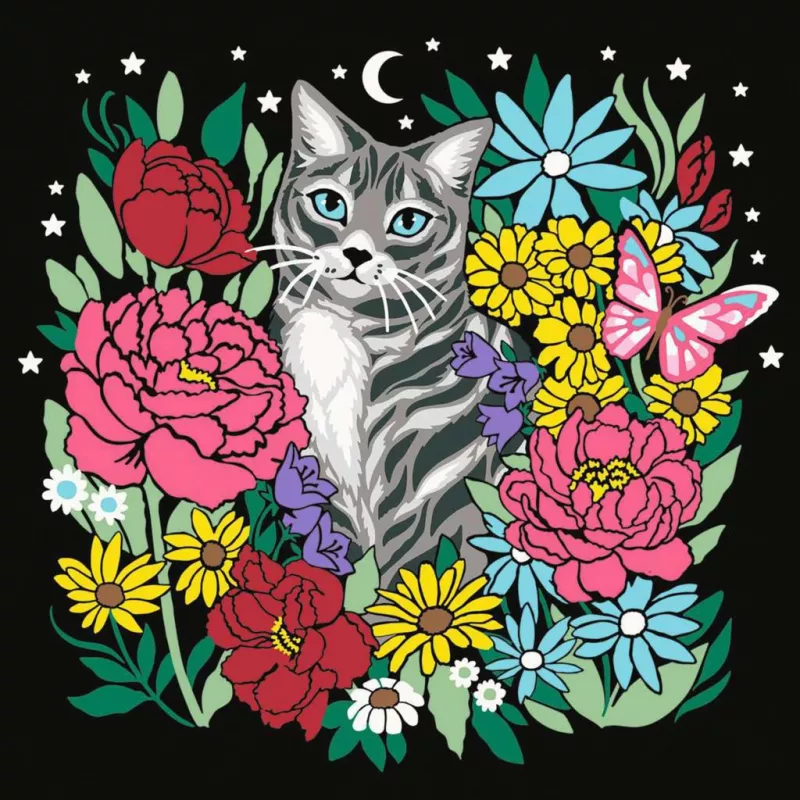 Schilderen op nummer set Ravensburger CreArt Pixie Cold Cat (model 25855) – canvasschilderset