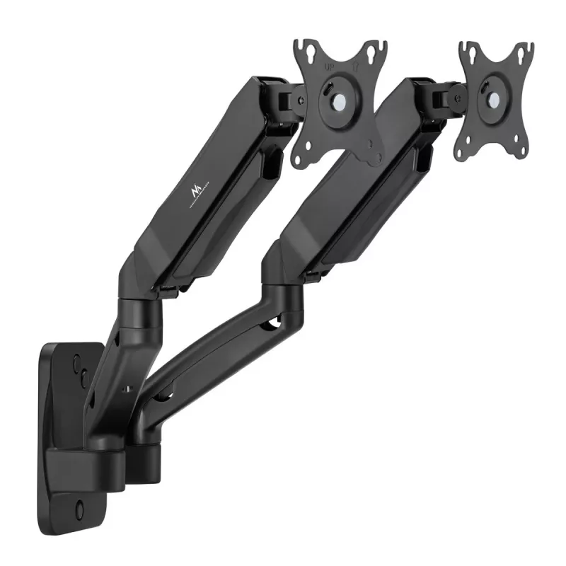 Maclean wandbeugel voor twee monitors, 17-32'', max. 9 kg, mechanische veer, MC-988