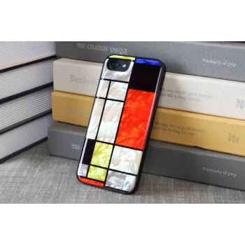 iKins hoesje voor Apple iPhone 8/7 Mondrian zwart