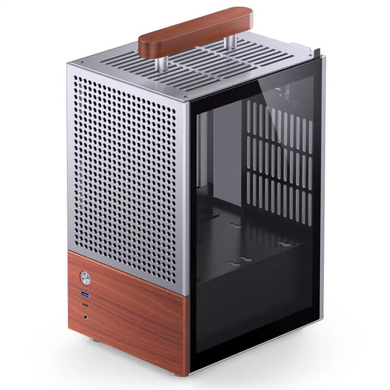 PC-behuizing Jonsbo T6, mini-tower, Mini-ITX, zilver