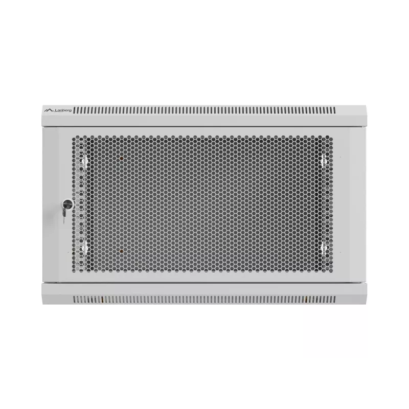Rackkast 19 inch 6U 600x600 grijs geperforeerd