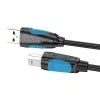 USB 2.0 A naar USB-B kabel Vention VAS-A16-B500, 5 m, zwart, stekker-stekker, 480 Mbit/s