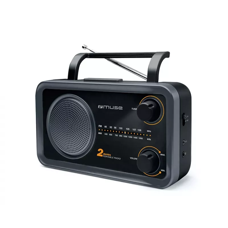 Muse | 2-band draagbare radio | M-06DS | AUX-ingang | grijs