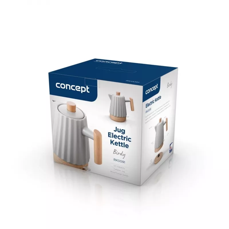 Concept RK0091 keramische waterkoker 1,5 l lichtgrijs