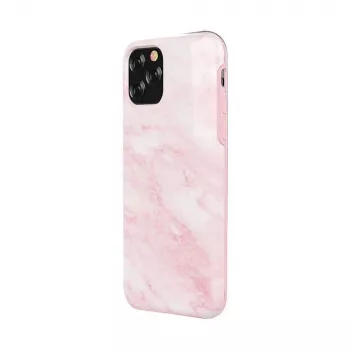 Telefoonhoesje Devia Marble-serie voor iPhone 11 Pro Max, roze, beschermende hardcase