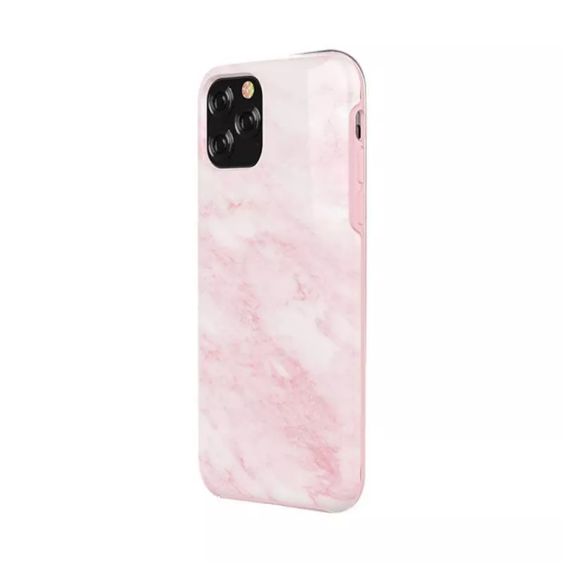 Telefoonhoesje Devia Marble-serie voor iPhone 11 Pro Max, roze, beschermende hardcase