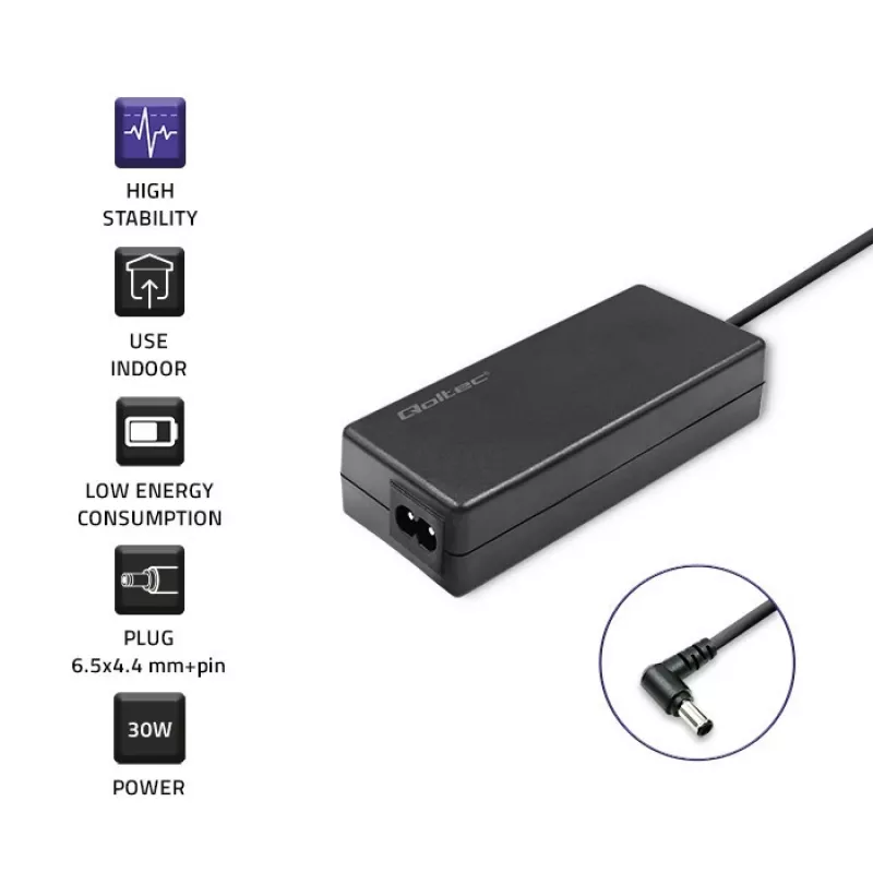 Qoltec 52400 voeding/adapter binnen 30 W zwart