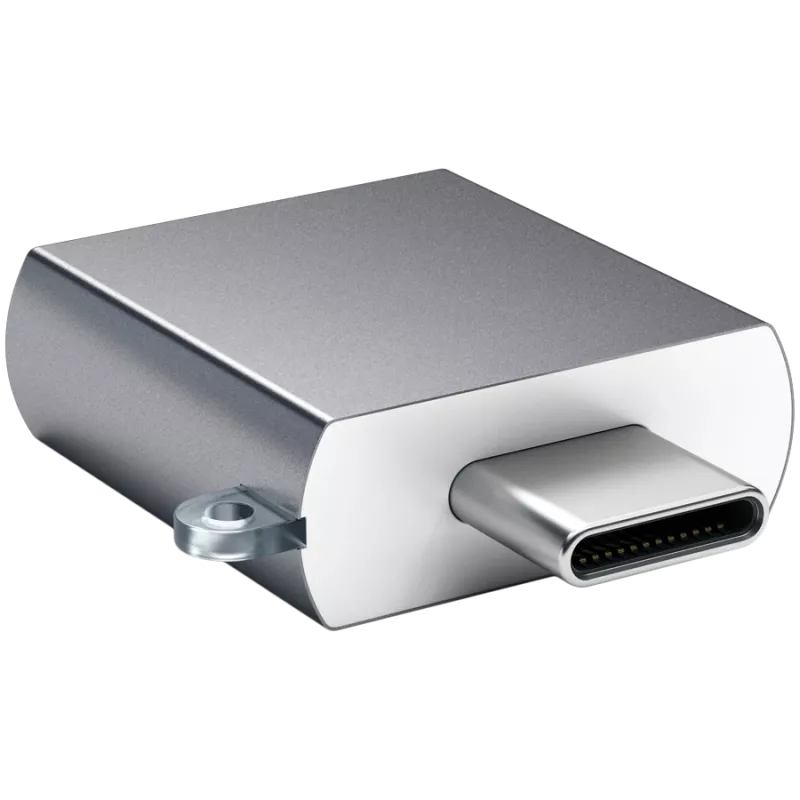 Satechi USB-C naar USB 3.0-adapter Space Gray stijlvol design & hoge kwaliteit - compact design - - - (179979)
