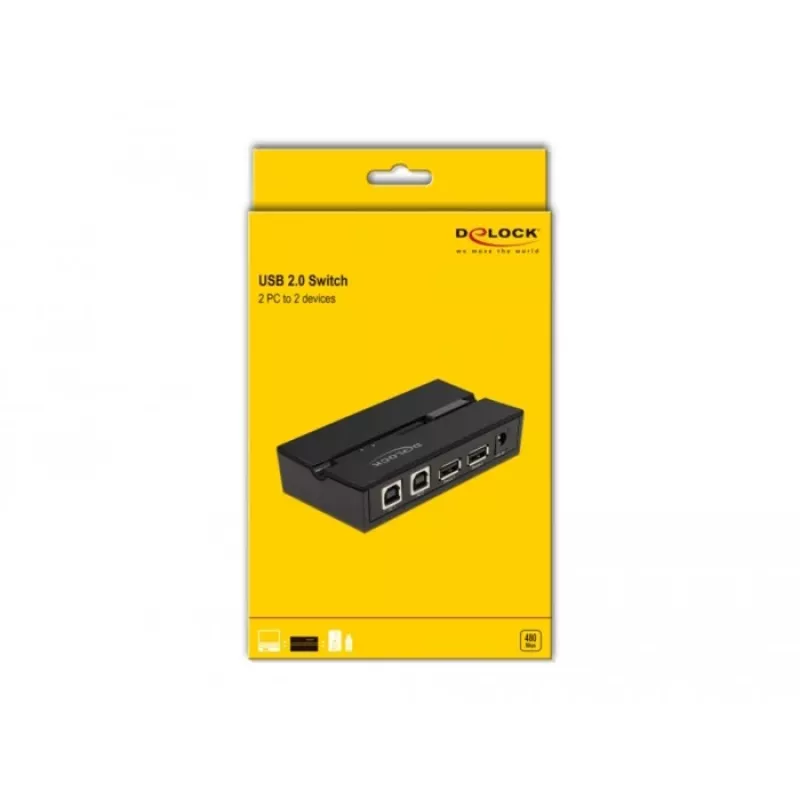 DeLOCK 11492 computer-dataschakelaar USB Type-A naar USB Type-B 0,48 Gbit/s
