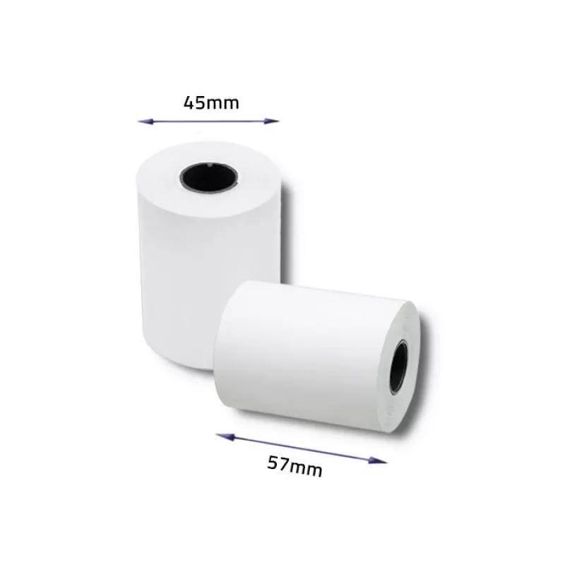 Qoltec 51896 thermische papierrol 57 x 20, 55 g/m², BPA-vrij, 10 st.