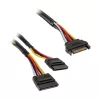 Akasa SATA-voedings-Y-kabel - 30cm 2-pack - kabel - digitaal/data