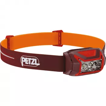 Hoofdlamp Petzl Actik Core — LED, 100 lm, geïntegreerde 1250 mAh USB-accu, IPX4, rood