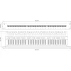 Alantec PK013 patchpaneel 19" 1U, 24x RJ-45, Cat5e UTP, LSA, met plank, zwart