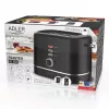 Adler AD 3224b toaster met broodjesrooster 7 bruiningsstanden zwart
