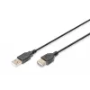 Digitus ASSMANN - USB-verlengkabel - USB (W) naar USB (W) - 1,8 m (USB/USB 2.0) - gegoten - zwart (AK-300200-018-S)