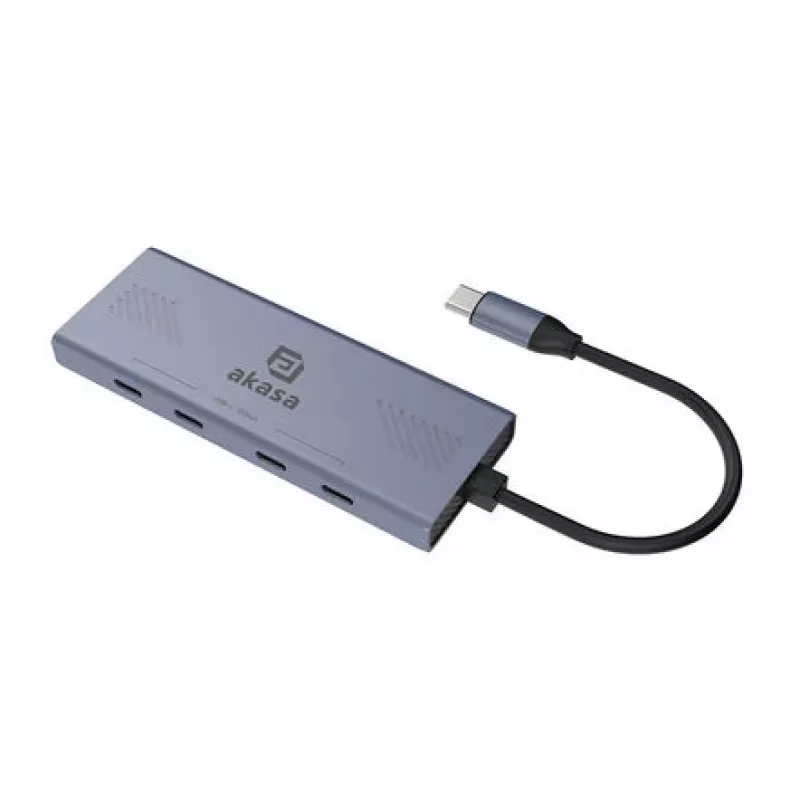 Akasa 4-poorts USB-C (USB 3.2 Gen 2) multiport hub met USB-C connector aluminium (geanodiseerd) AK-CBCA32