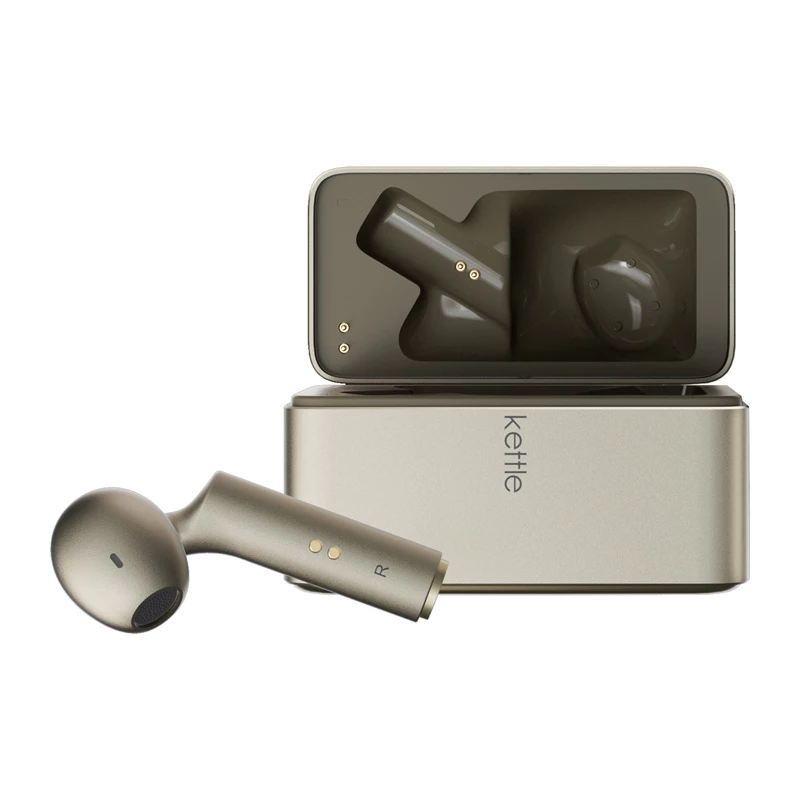 In-ear-vertaler Timekettle W4 AI goud — simultaanvertaal-oordopjes