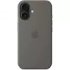 Hoesje Apple iPhone 16 siliconen case met MagSafe steengrijs