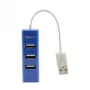 Sbox H-204 USB 4-poorts USB-hub bosbesblauw