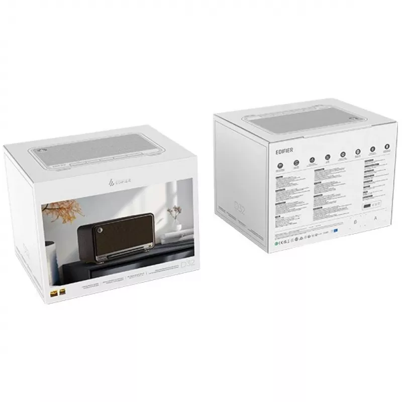 Edifier tafel draadloze luidspreker | D32 | 60 W | Bluetooth | zwart walnoot | draadloze verbinding