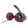 Bekabelde gaming-headset GEMBIRD GHS-03 — 20–20000 Hz, 2 m kabel, 250 g, zwart/rood