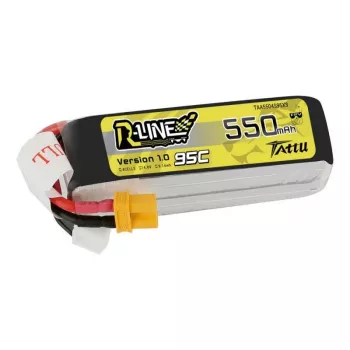 Accu Tattu R-Line 550mAh 14,8V 95C 4S1P — LiPo-pack voor RC-modellen