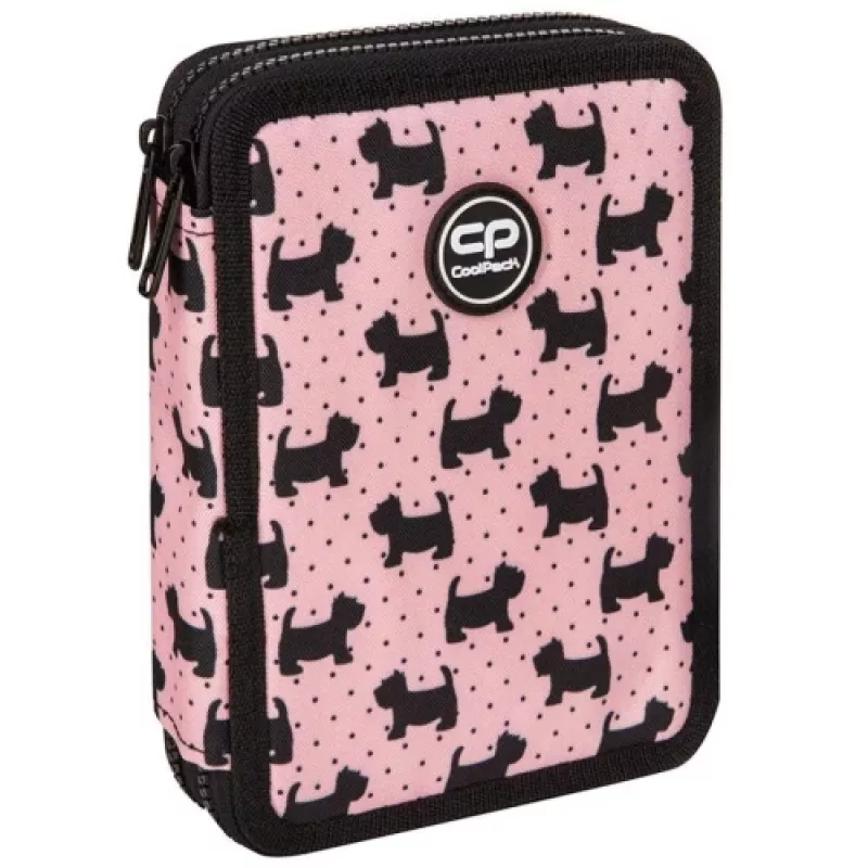 Dubbele school-etui met inhoud Coolpack Jumper XL Doggies