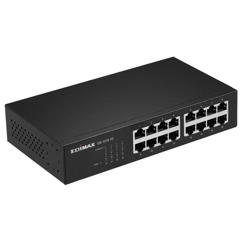 Edimax GS-1016 V2 netwerkswitch managed Gigabit Ethernet (10/100/1000) zwart