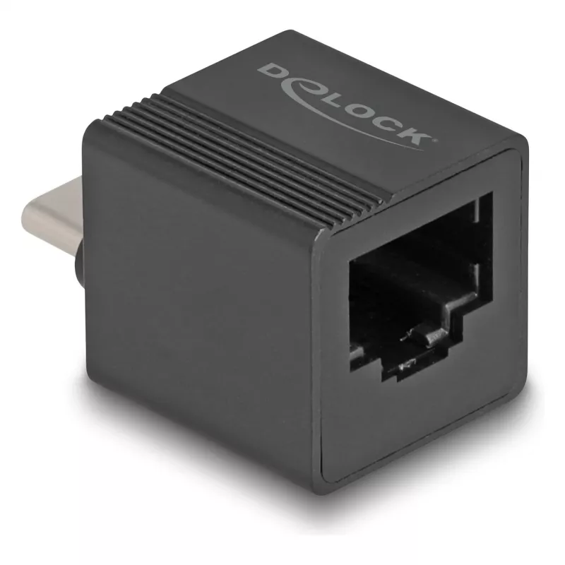 DeLOCK USB Type-C-adapter naar Gigabit LAN mini zwart