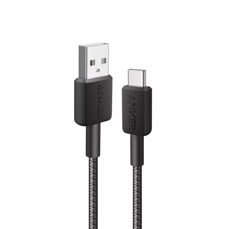 Anker Innovations 322 USB-A naar USB-C kabel nylon 1,8M zwart - kabel - digitaal/data