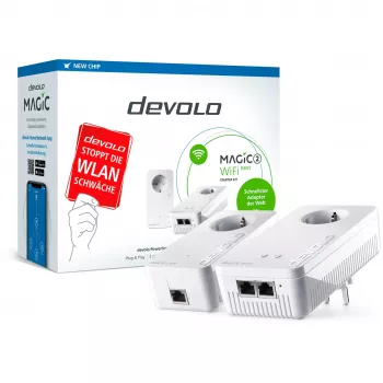 devolo Magic 2 WiFi next Powerline starterkit 1x devolo Magic 2 WiFi next adapter, 1x devolo Magic 2 LAN adapter