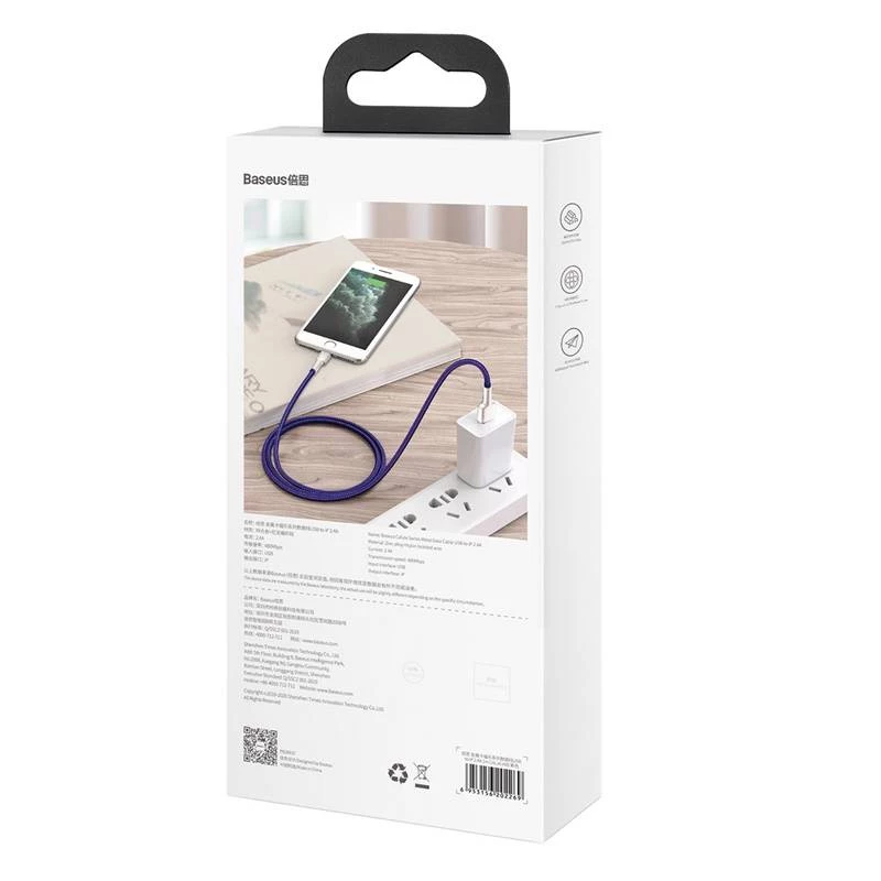 USB-A naar Lightning kabel Baseus 1 m — USB-datakabel, paars