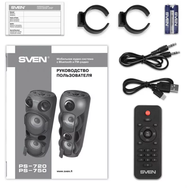 SVEN PS-720 80W luidspreker BT zwart