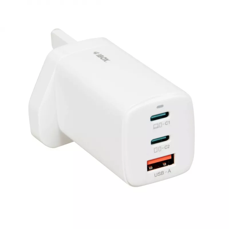 iBOX C-65 wit, GaN 65W universele oplader UK-stekker