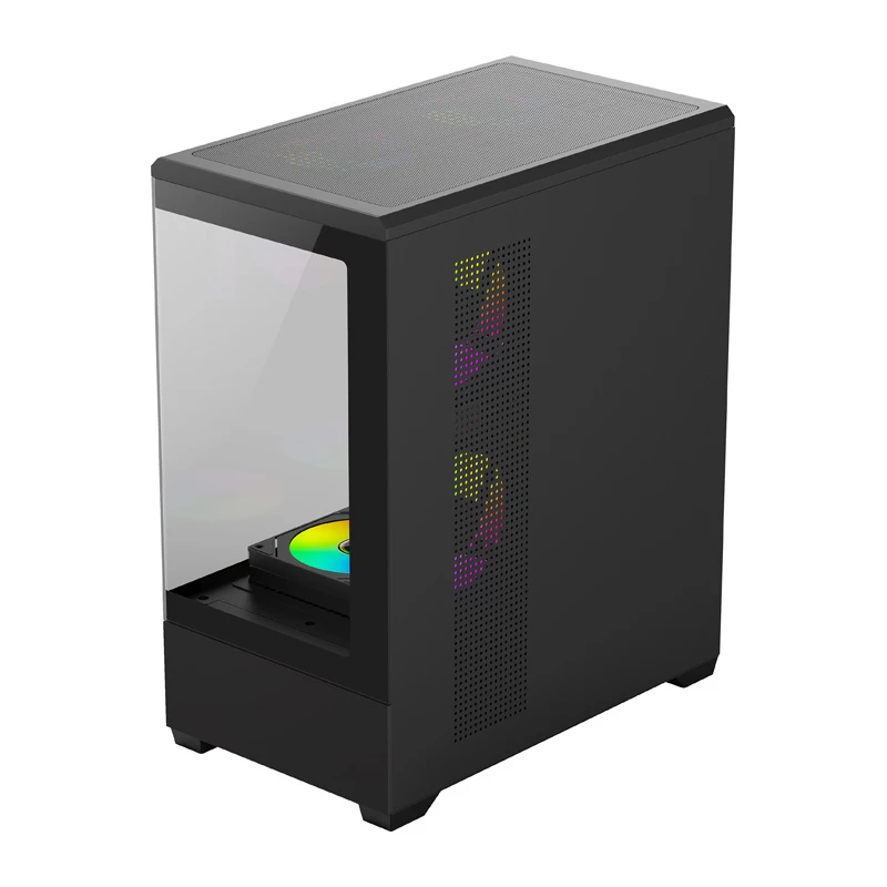 Computerbehuizing Darkflash C365 (zwart) met 5 meegeleverde ventilatoren