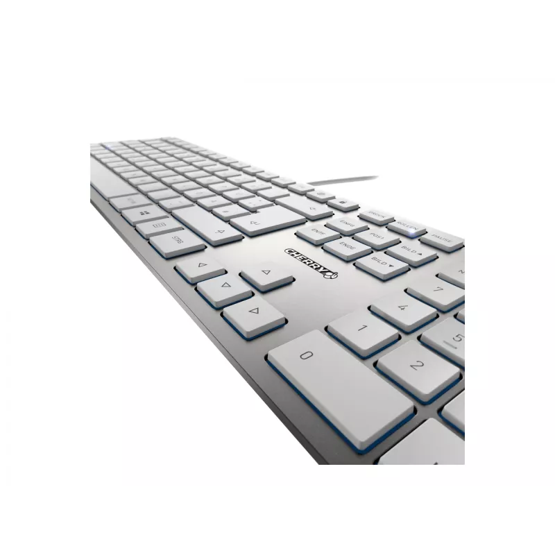 CHERRY KC 6000 toetsenbord slank universeel USB QWERTZ Duits zilver