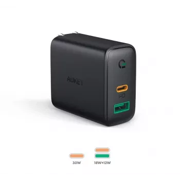 Wandlader 2xUSB Power Delivery (1xUSB A+1xUSB C) 5.4A 30W Dynamic Detect PA-D1